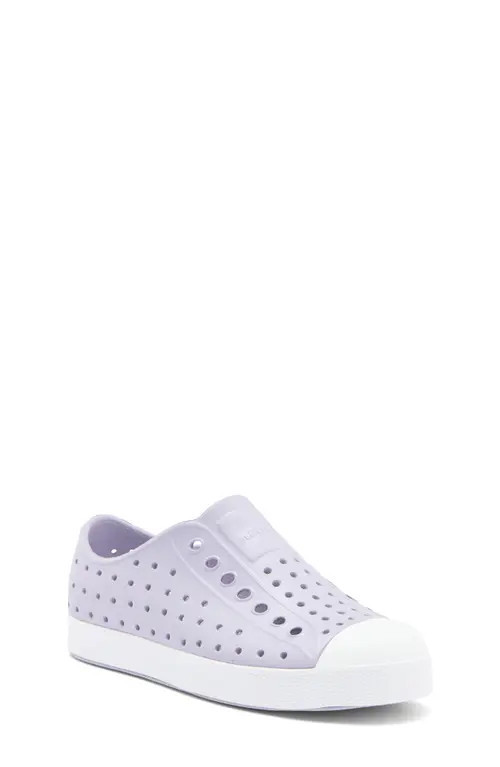 Native Shoes Kids' Jefferson Water Friendly Slip-On Sneaker in Future Purple/shell White at Nordstrom, Size 6 M | Nordstrom