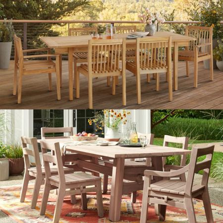 Well crafted outdoor teak dining sets that will allow you to enjoy your backyard alfresco year around. Now on sale!

#LTKSaleAlert #LTKSeasonal #LTKHome