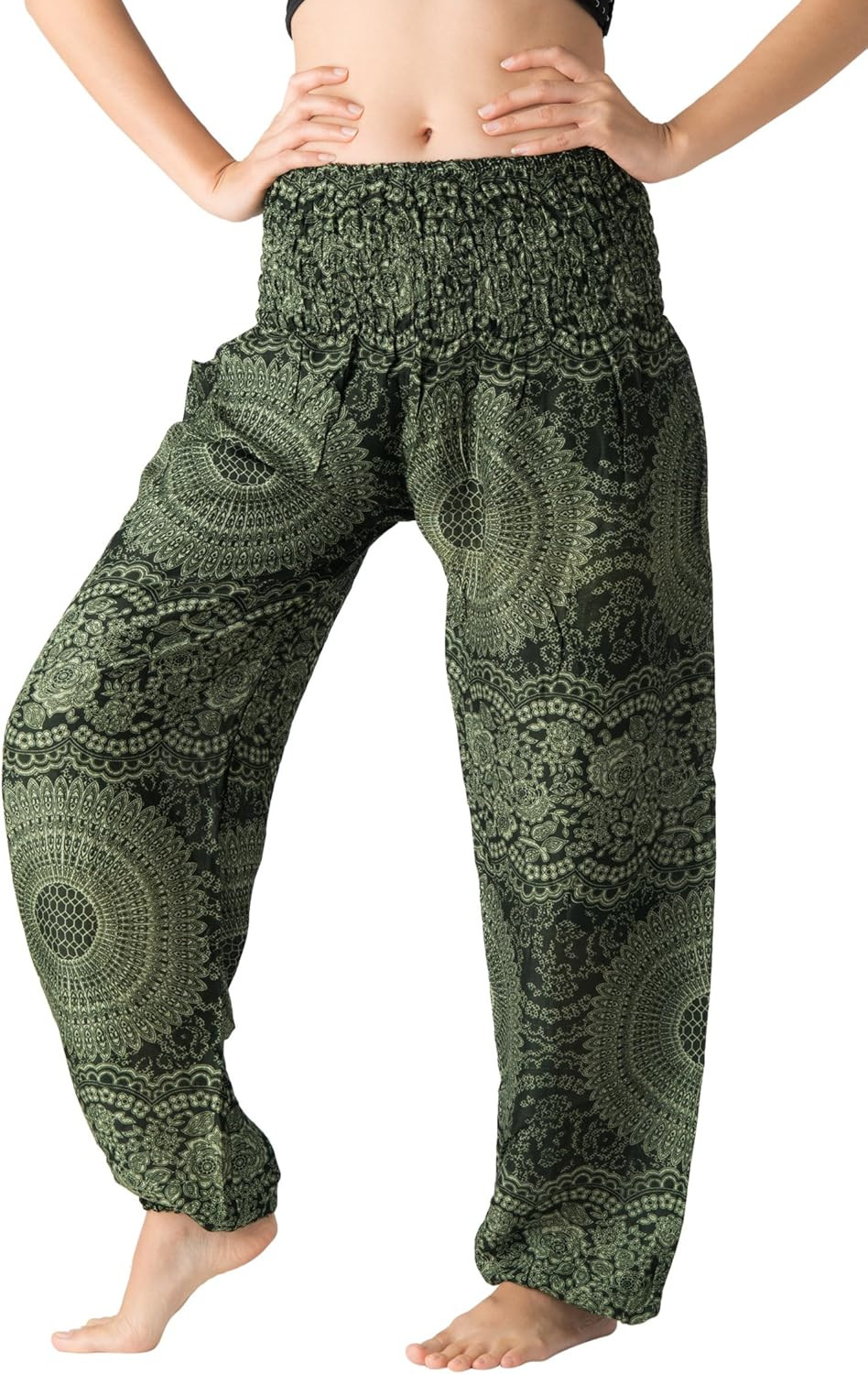 B BANGKOK PANTS Harem Pants Women Boho Clothes with Pockets | Amazon (US)