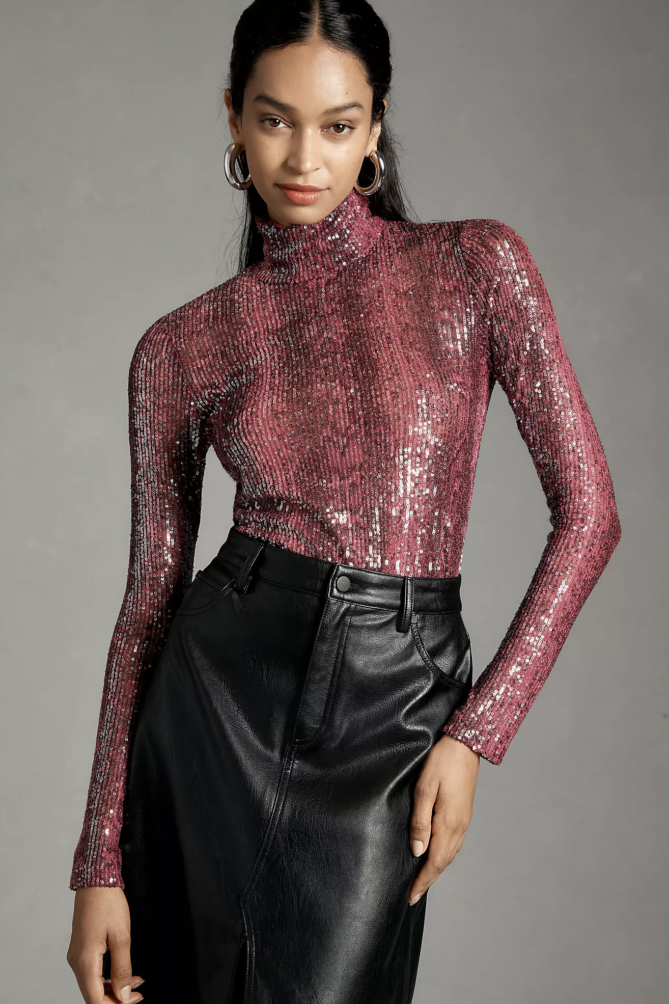 Anna Sui Snakeskin Sequin Top | Anthropologie (US)