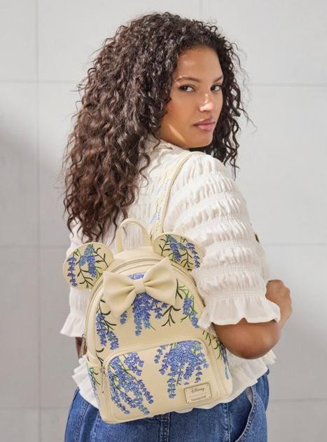 Loungefly Disney Minnie Mouse Blue Floral Mini Backpack — BoxLunch Exclusive | BoxLunch | BoxLunch