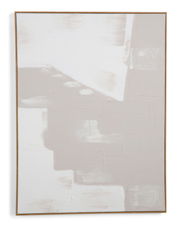 30x40 White On Grey Abstract Wall Art | TJ Maxx