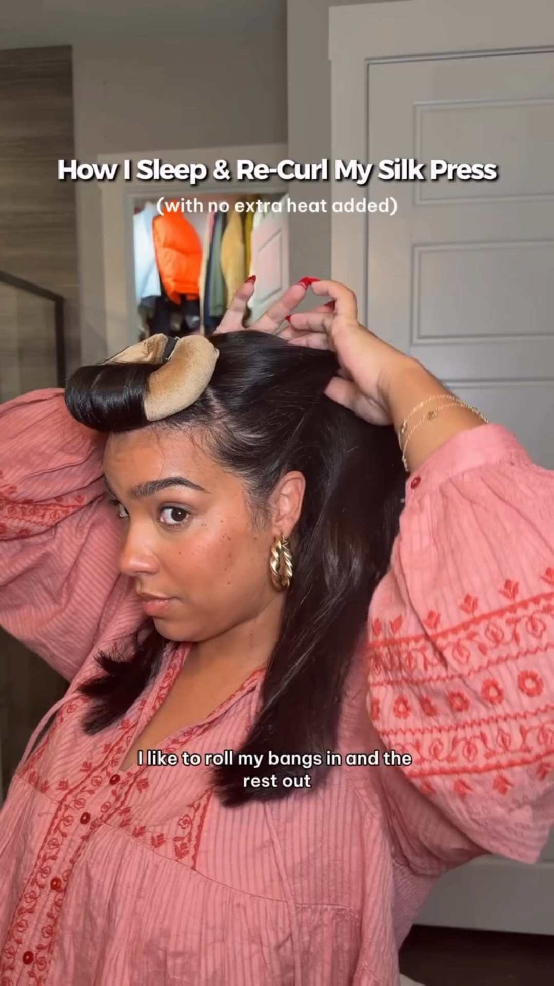 Sometimes you don’t need extra heat - just time & some hairspray!! 

Also added a couple tips if you’ve been struggling to get blow out rods / over night rods / flexi rods to stay in your hair at night. 

Tuck those ends and roll TIGHT! 

Have you tried the dry shampoo trick I mentioned?