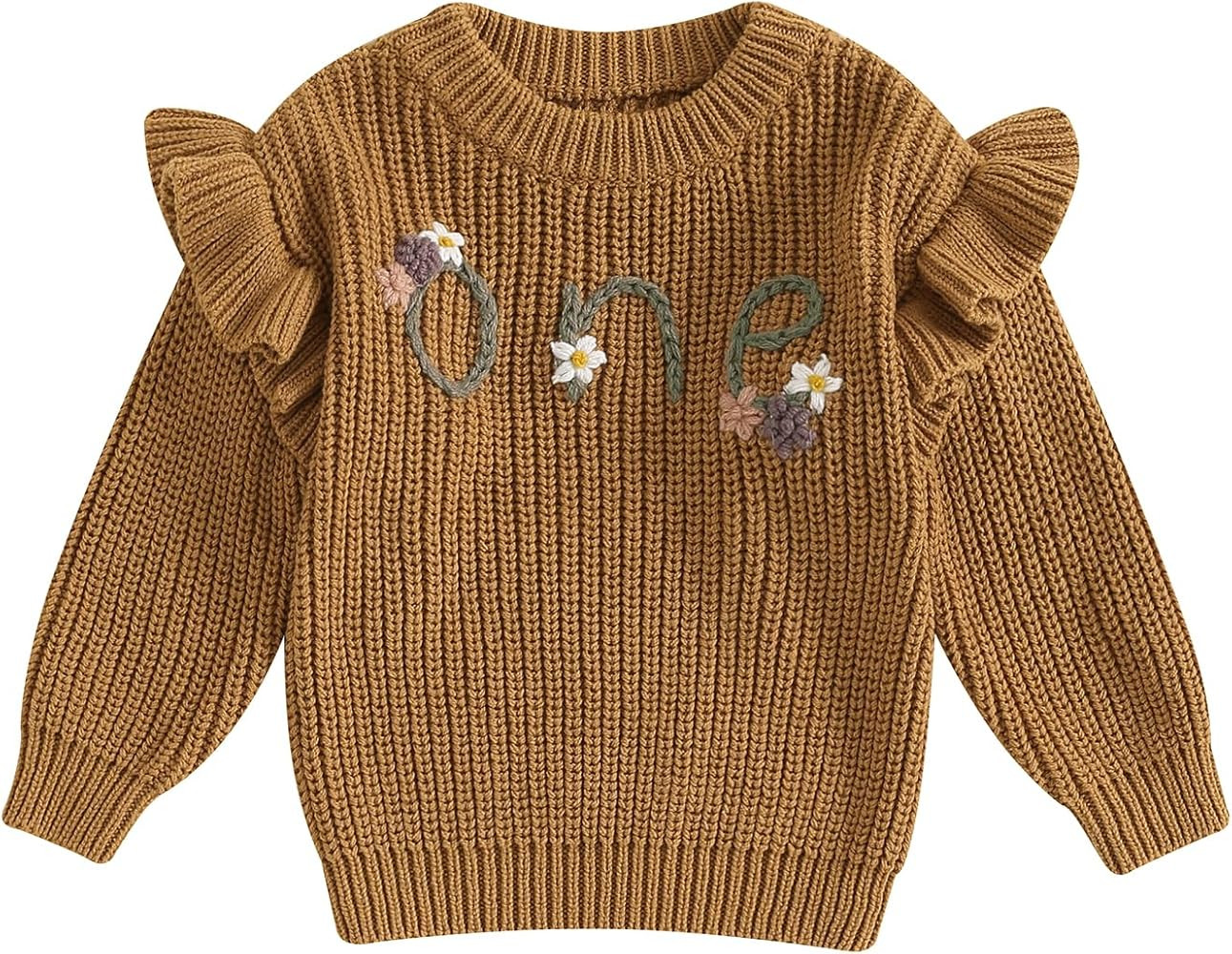 First Birthday Outfit Girl 1st Birthday Boy Gifts Sweatshirt Girls One Birthday Sweater Knitted T... | Amazon (US)