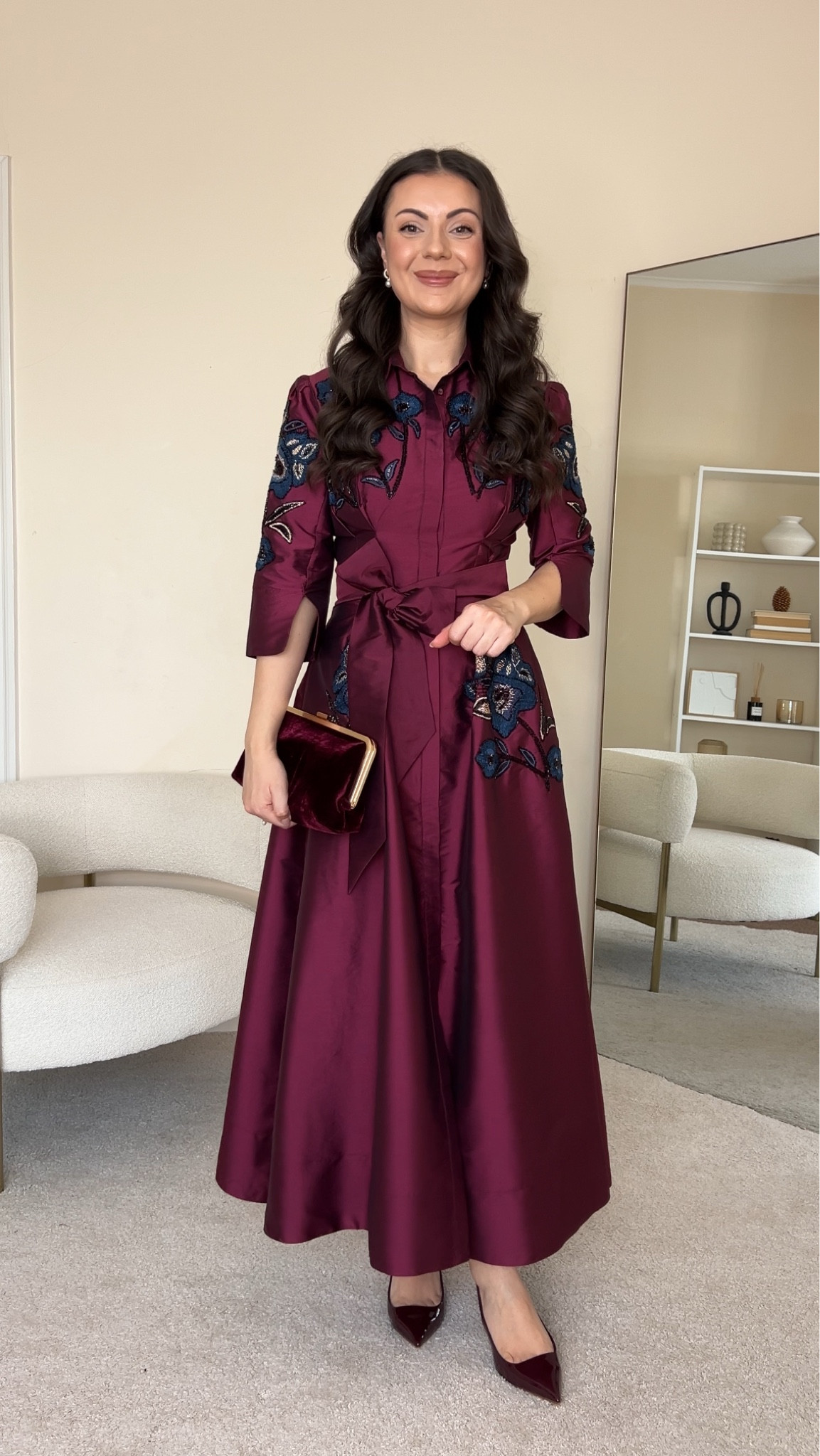 Holiday party outfit. Dress is Karen Millen, wearing size UK8. Heels are old Mango. Bag is Primark.

#LTKpartywear #LTKstyletip #LTKCyberWeek