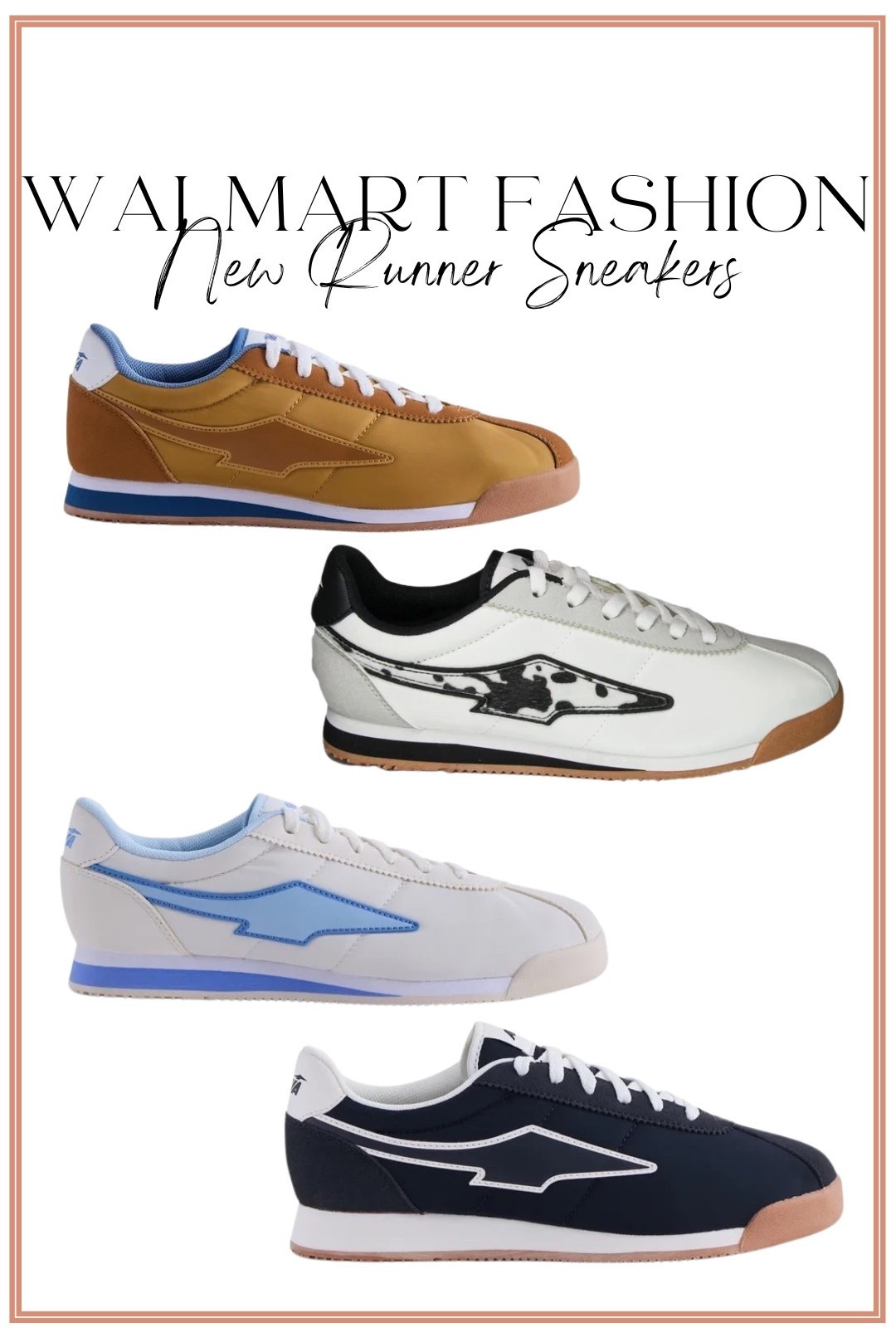 These might be my favorite Walmart sneaker launch yet! 🤩 These new runner sneakers have that trendy retro-inspired look that’s everywhere right now, but without the designer price tag. They’re lightweight, comfortable, and the perfect everyday sneaker to style with denim, dresses, athleisure, matching sets, or your favorite travel outfit.

I love that they come in several gorgeous color options, so whether you’re into classic neutrals or a fun pop of color, there’s a pair for you. These are going to be on repeat for school drop-off, errands, weekend outings, and everything in between!

If you’ve been looking for affordable sneakers that look expensive, these are definitely worth grabbing before they start selling out!

#WalmartFashion #WalmartFinds #WalmartStyle #AffordableFashion #EverydayStyle #CasualStyle #SneakerStyle #RunnerSneakers #RetroSneakers #FallFashion #FashionFinds #BudgetFashion #OOTD #MomStyle #StyleOnABudget #TrendingFashion #ComfortableStyle #WalmartNewArrivals #EverydayOutfit #FashionDeals

#LTKootd