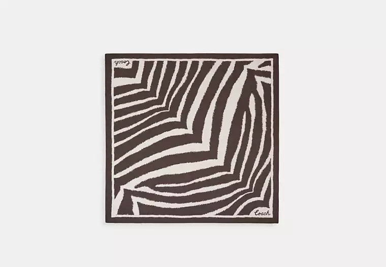 Coach Outlet Zebra Print Silk Square Scarf - Multi | Coach Outlet US