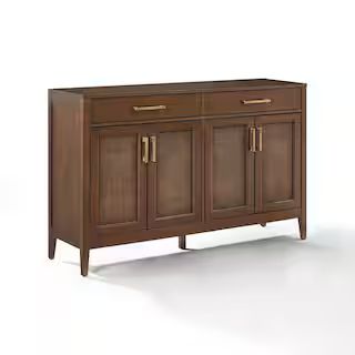 CROSLEY FURNITURE Milo Brown MDF 56 in. Sideboard CF4215-BR - The Home Depot | The Home Depot