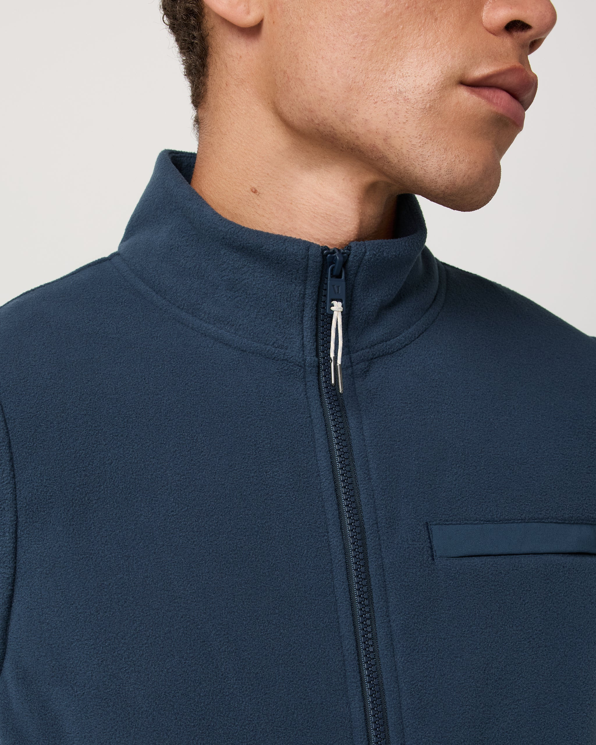 Aspen Vest | Men's Ocean Blue Zip-Up Fleece Vest | Vuori | Vuori Clothing (US & Canada)