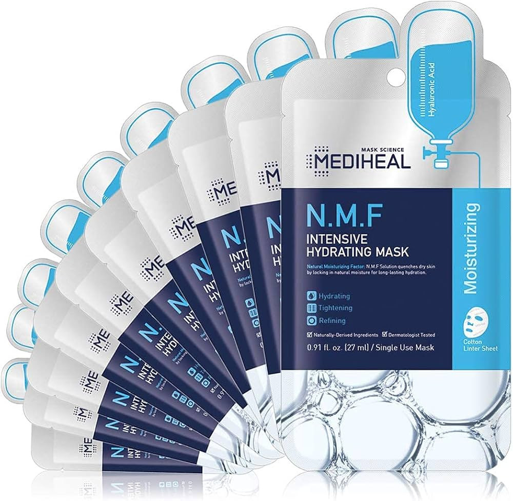 MEDIHEAL Official [Korea's No 1 Sheet Mask] - 10 Pack N.M.F Intensive Hydrating Mask/Ultra Moistu... | Amazon (US)