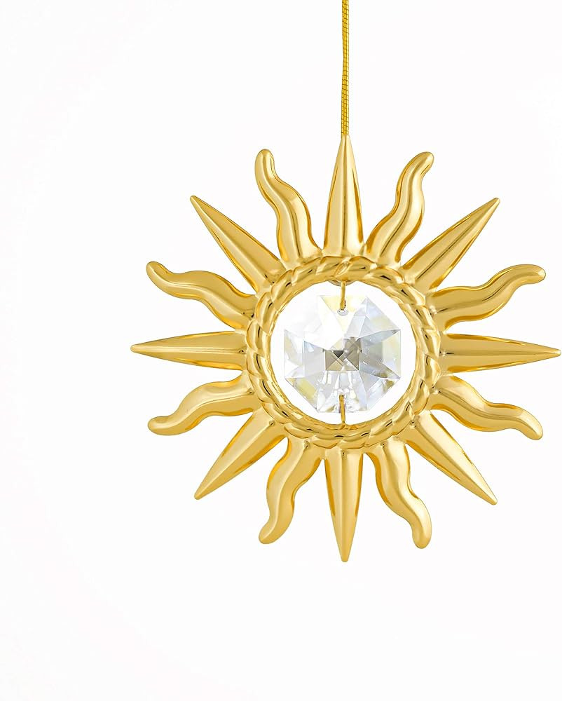 Mascot Sunburst Sun Catcher Ornament with Clear Crystals - Gift for Thanksgiving, Anniversary, Ch... | Amazon (US)