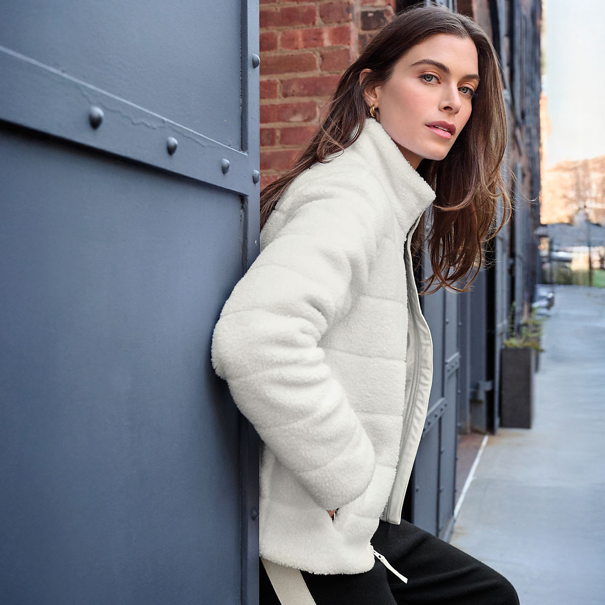 Women's Sherpa Fleece Puffer Jacket | Lands' End (US)