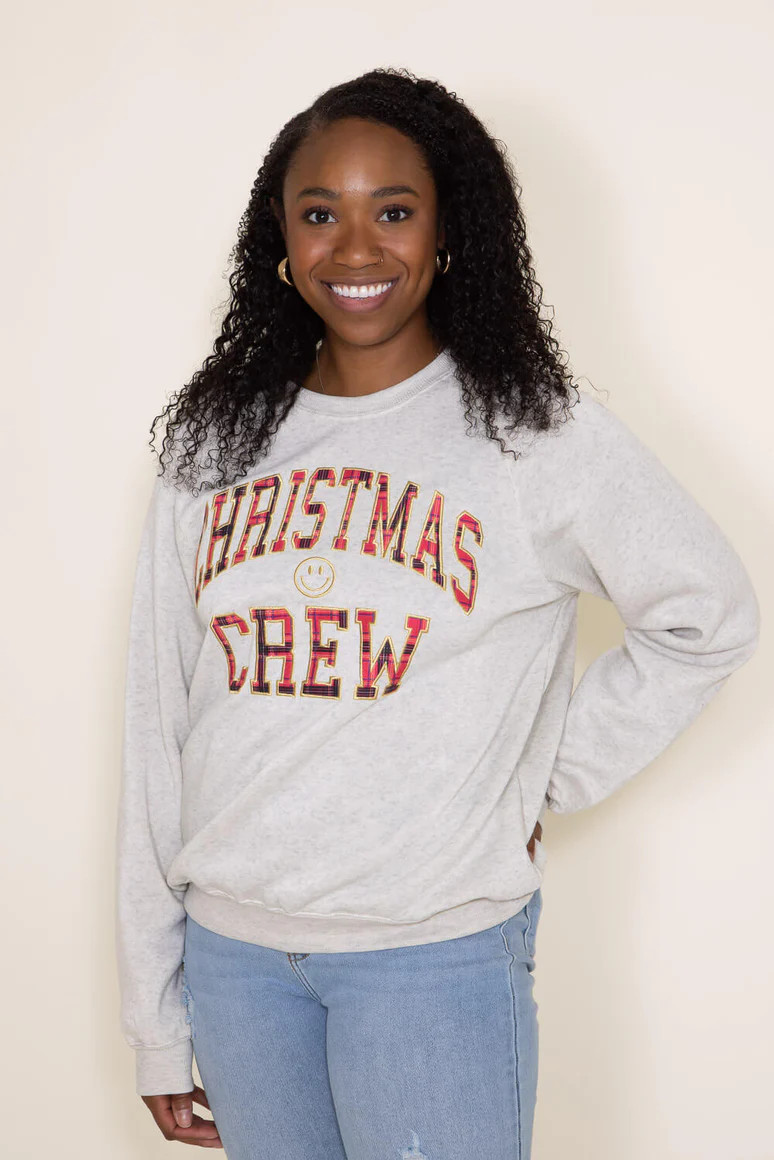 Simply Southern Christmas Crew Sweatshirt for Women in Grey | Glik's