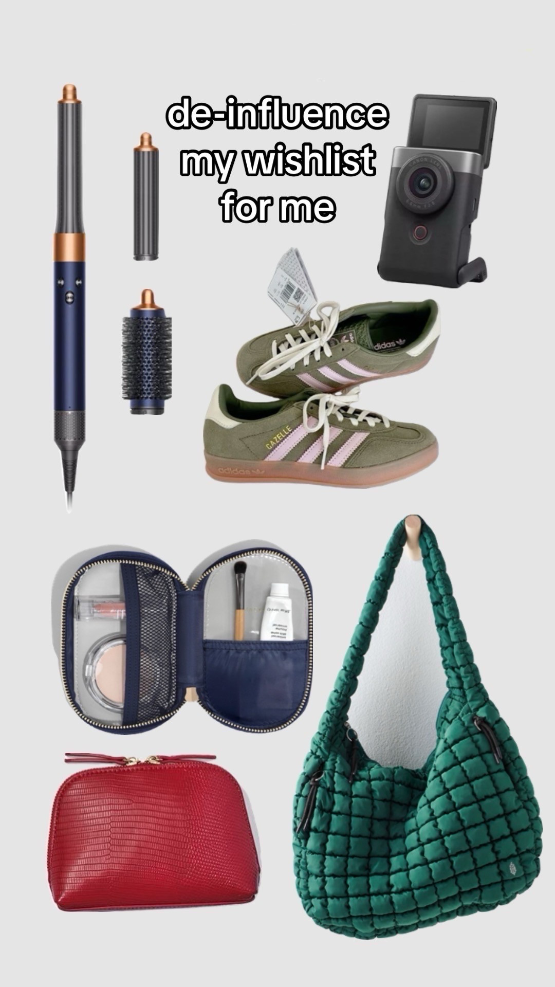de-influence my wishlist for me 
#influencer #deinfluence #wishlist #aesthetic #adidias #freepeople #dyson #canon 

 #LTKHome #LTKStyleTip #LTKTravel