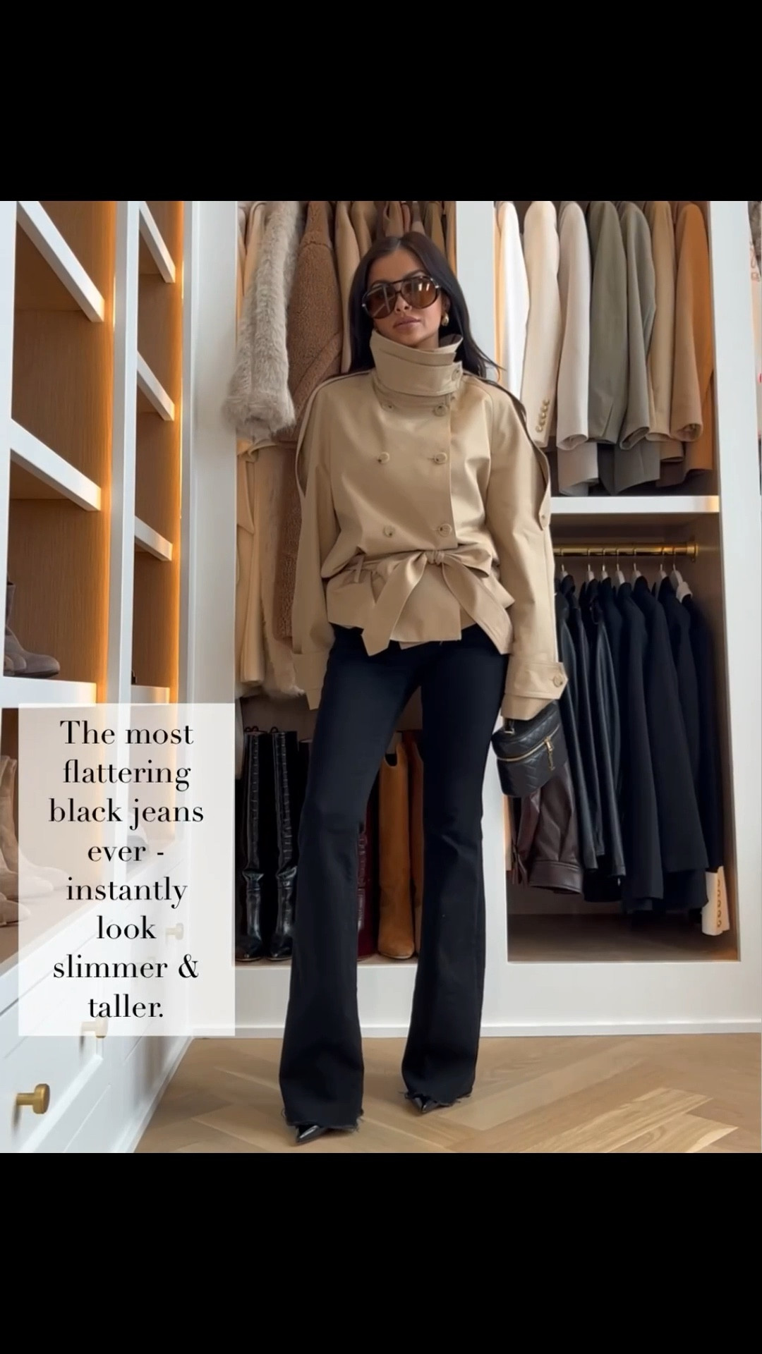 The most flattering black jeans ever that instantly make you look slimmer and taller. The Veronica Beard Beverly jeans create the most elongating silhouette with their high rise and subtle flare, making them a true wardrobe staple. Styled with the Zara new arrival high neck trench coat for a polished, chic outfit that is perfect for spring.

Veronica Beard Beverly jeans wearing a 24, runs TTS. Zara high neck trench coat - size XS

miamiamine veronica beard beverly jeans flattering black jeans slimming denim spring outfit ideas zara high neck trench coat elevated everyday style polished casual outfits chic minimalist wardrobe staples designer denim must haves

#LTKspringtrends #LTKOver40 #LTKPetite