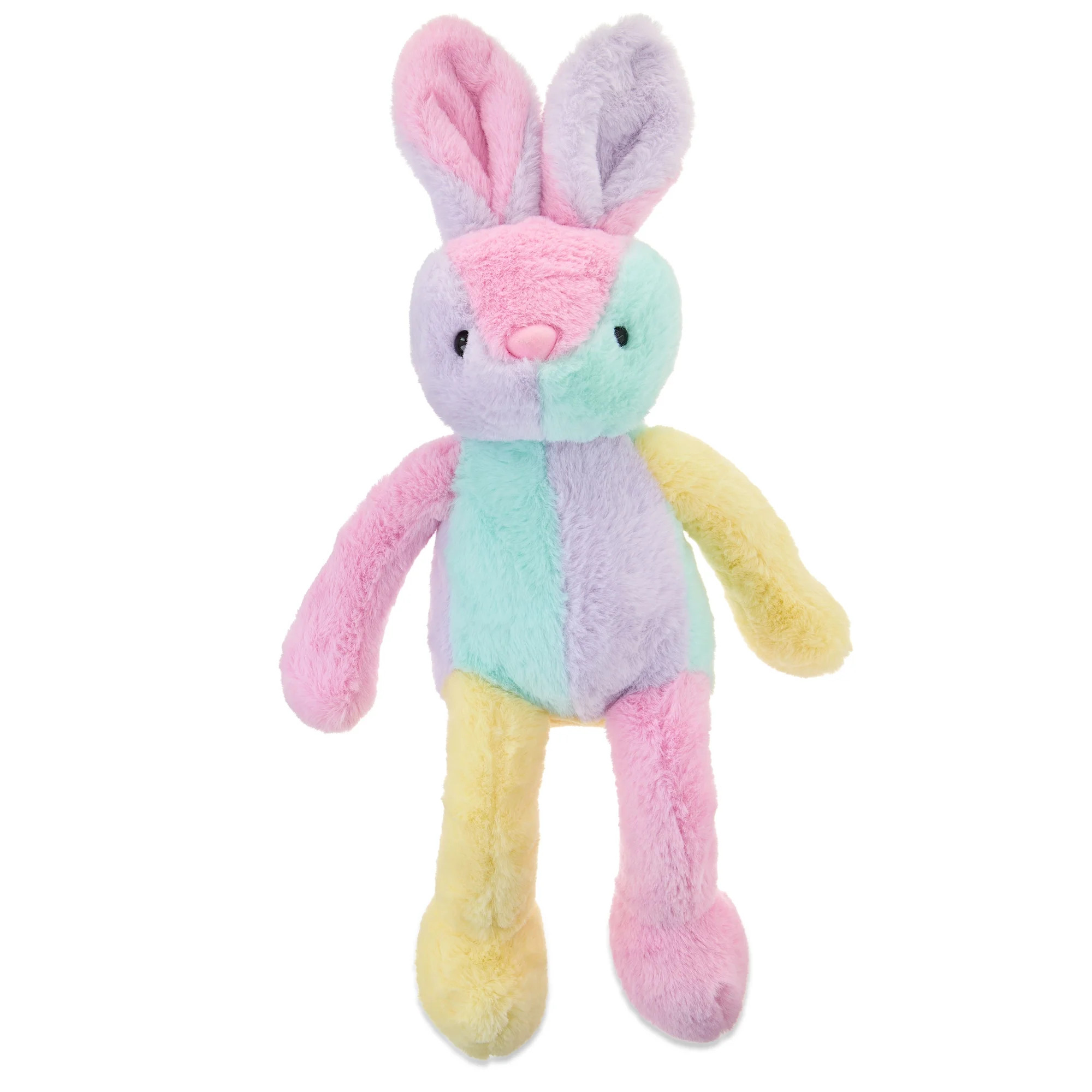 Large Color Block Bunny Plush, Pink Multicolor, 23", Easter by Way To Celebrate | Walmart (US)