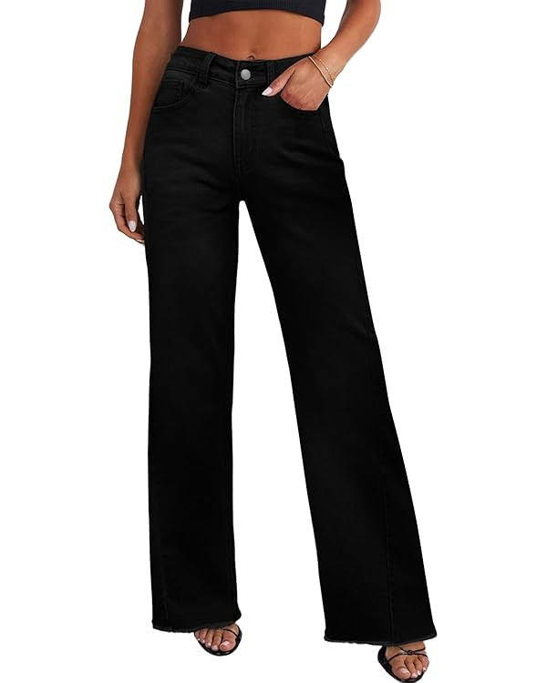 Sidefeel Wide Leg Jeans High Waisted Denim Pants | Amazon (US)