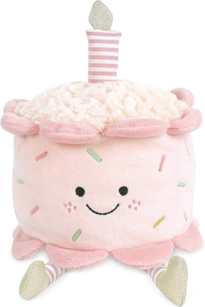 MON AMI Stuffed Birthday Cake Plush Toy | 11-Inch Pretend Play Plush Dessert | Soft Adorable Part... | Amazon (US)