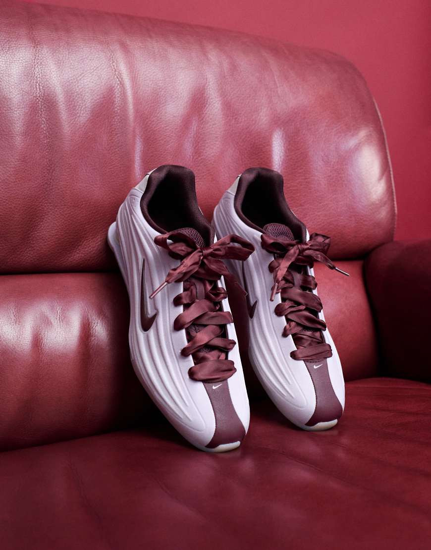 Nike Shox Z trainers with ribbon laces in pink and brown | ASOS (Global)