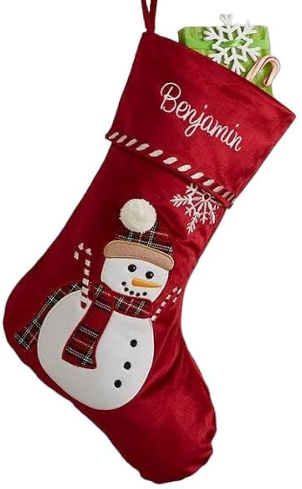 Personalization Universe Candy Cane Character Personalized Christmas Stocking, Custom Embroidered... | Amazon (US)