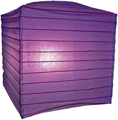 PaperLanternStore.com 10 Inch Dark Purple Square Shaped Paper Lantern | Amazon (US)