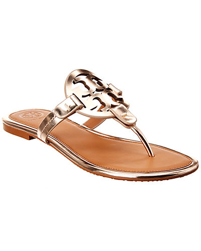 Tory Burch Miller Metallic Leather Sandal | Gilt