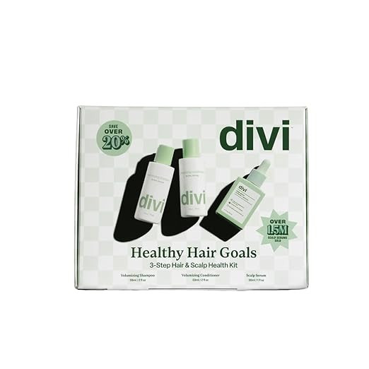 Divi Healthy Hair Goals Bundle - 30ml Hair Serum, 2 Fl Oz Volumizing Shampoo, & 2 Fl Oz Volumizin... | Amazon (US)