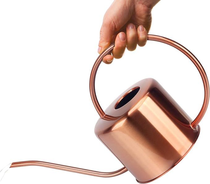 KIBAGA Decorative Copper Colored 40oz Watering Can - Easy Pour Gooseneck Spout for Fast and Easy ... | Amazon (US)