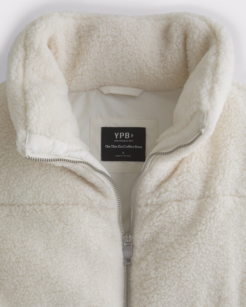 YPB On The Go Sherpa Puffer Vest | Abercrombie & Fitch (US)