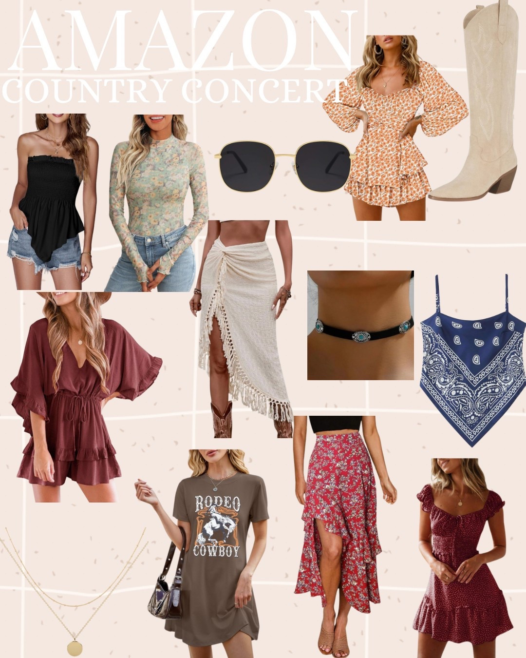 Amazon country concert outfits. Country style. Country outfit. Western outfit. Western style. Cowboy boots. Country dress. Cowboy style. Nashville outfit. Spring  country outfit under $50

#LTKFindsUnder50 #LTKParties #LTKStyleTip