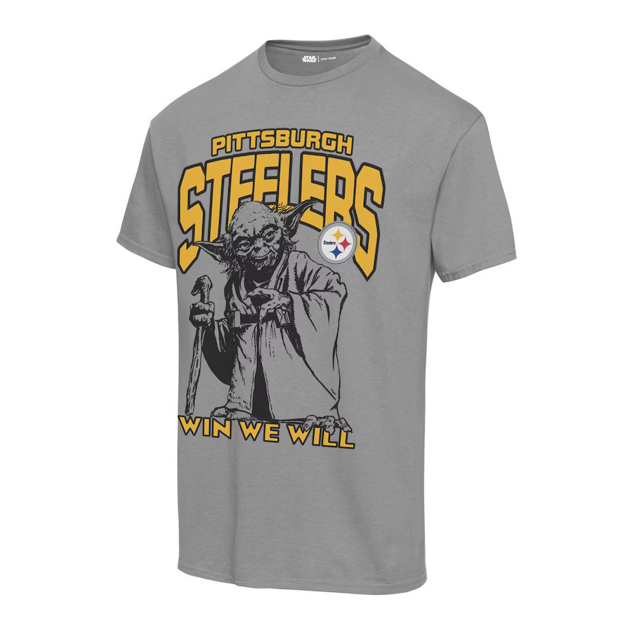 Unisex Pittsburgh Steelers Junk Food Graphite Disney Star Wars Yoda Win We Will T-Shirt | NFL Shop