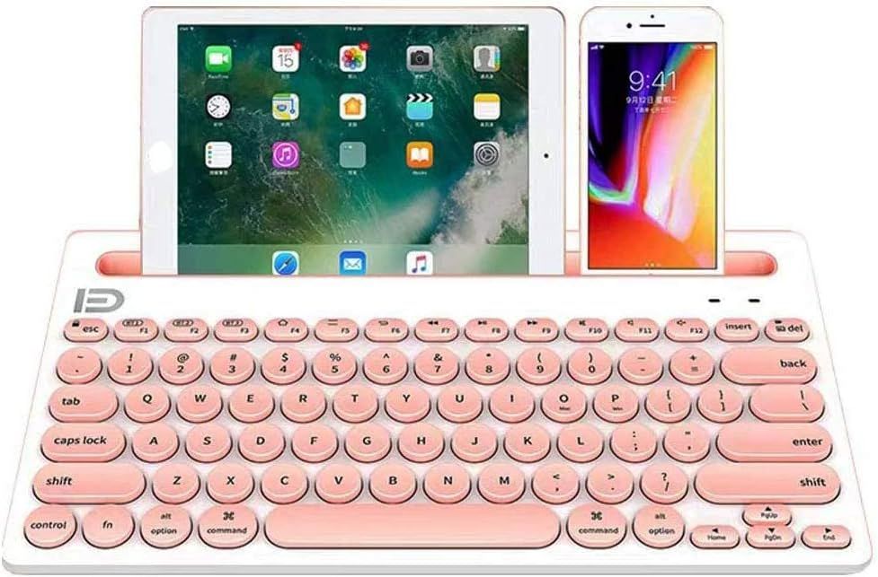 Wireless Keyboard, Attoe Dual Channel Multi-Device Universal Cute Wireless Bluetooth Keyboard Por... | Amazon (US)