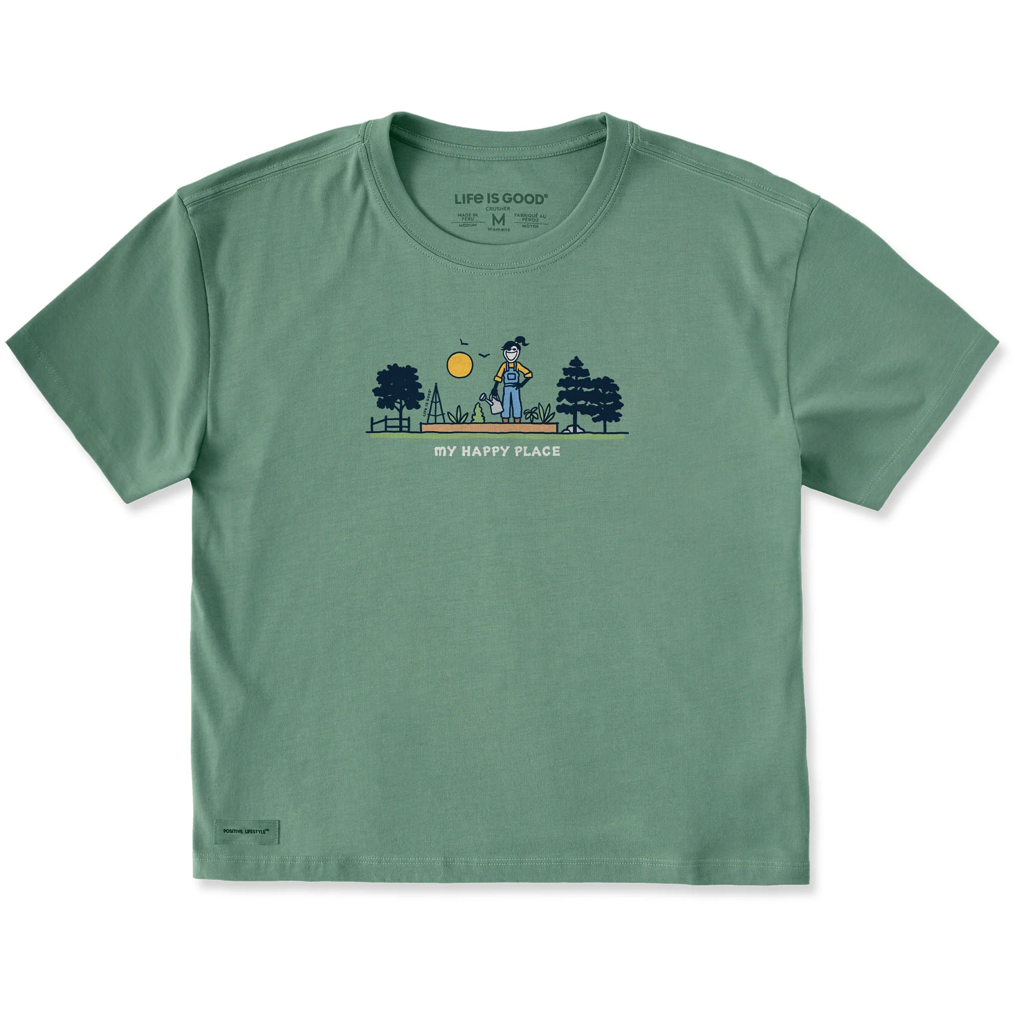 Women's My Happy Place Jackie Garden Short Sleeve Crusher Boxy Tee | Life is Good