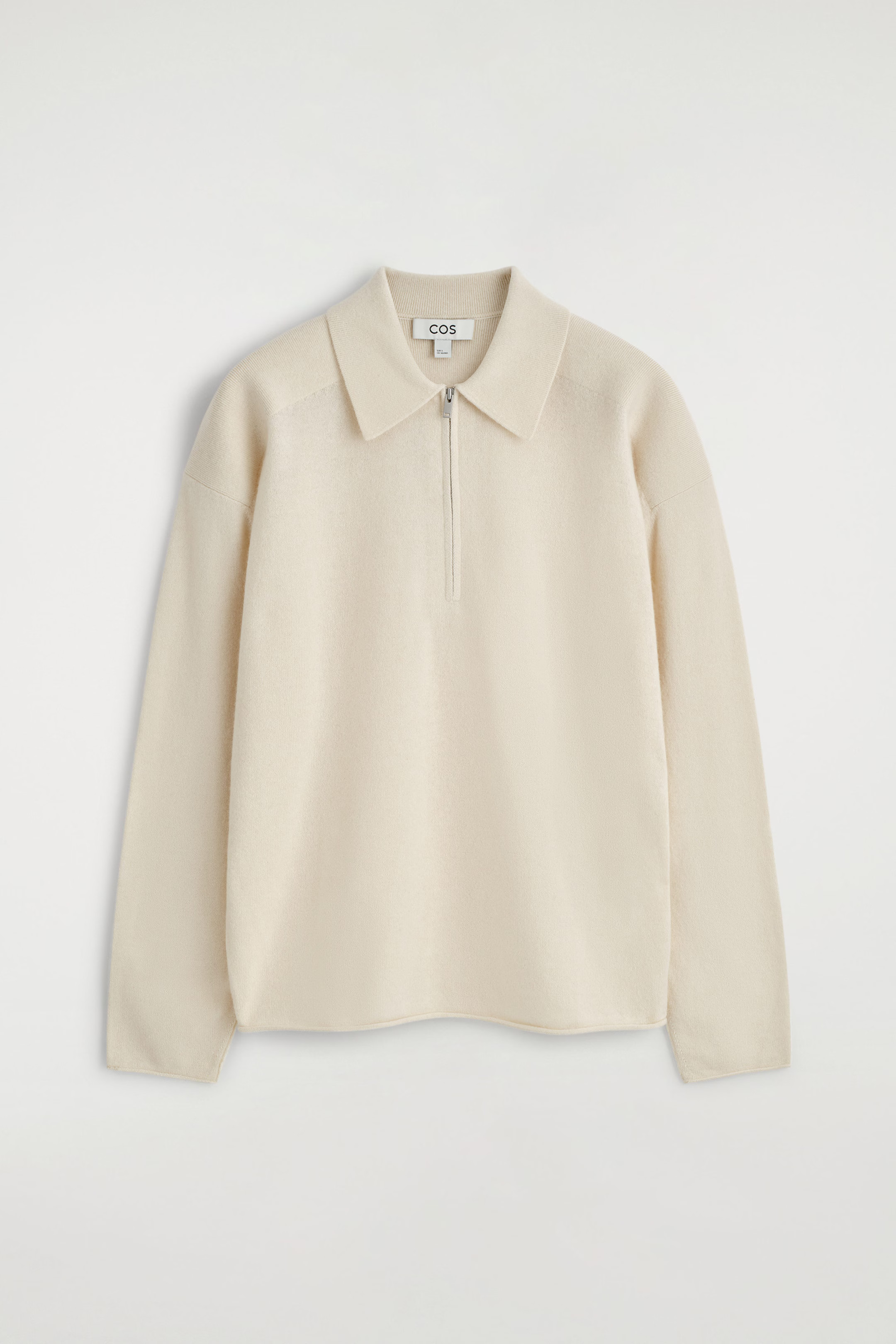 POLOSHIRT AUS MERINOWOLL-YAK-MIX - WEISS | COS DE | COS (EU)
