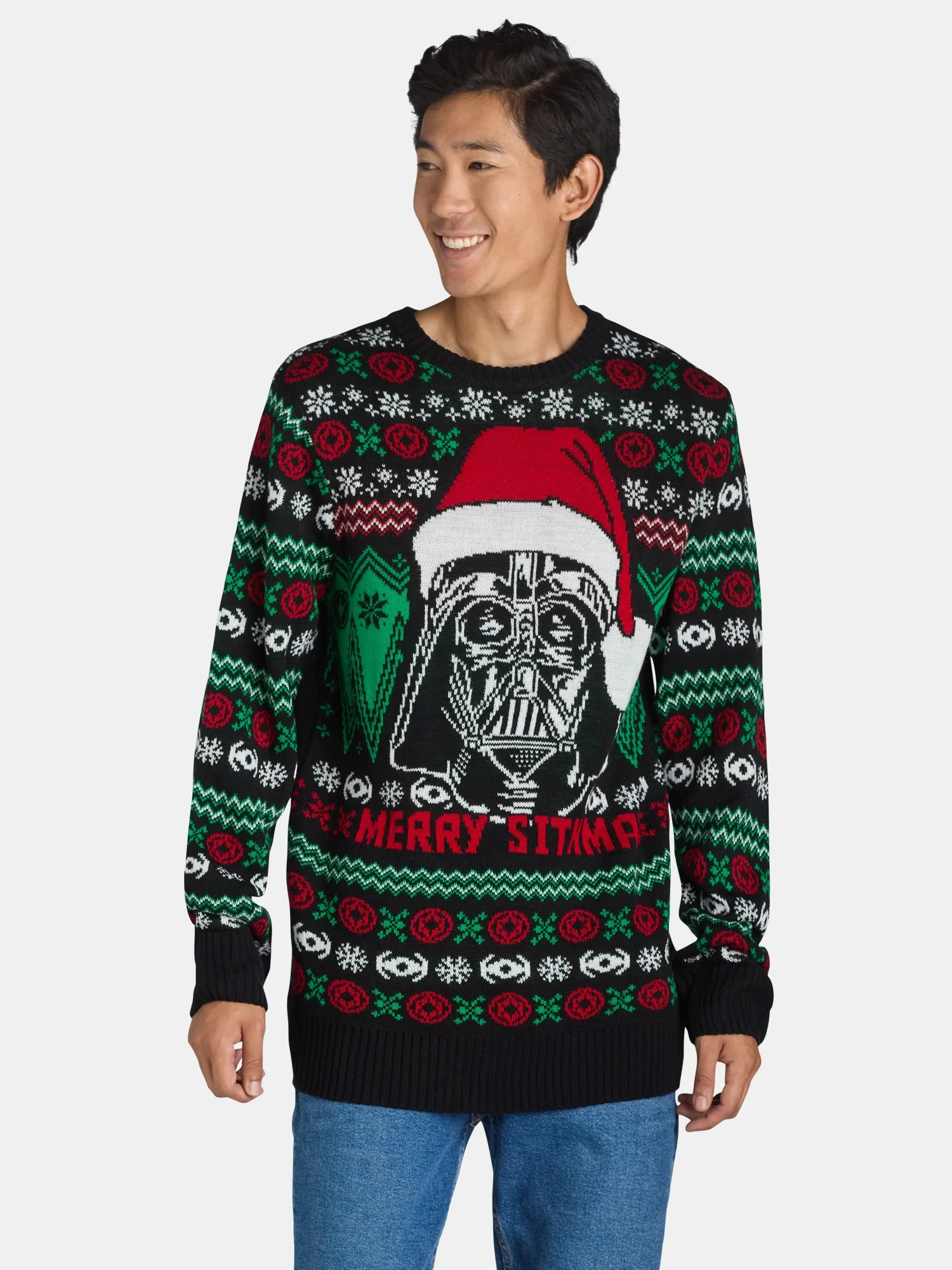 Star Wars Men's & Big Men's Holiday Sweater with Long Sleeves, Sizes S-3XL | Walmart (US)
