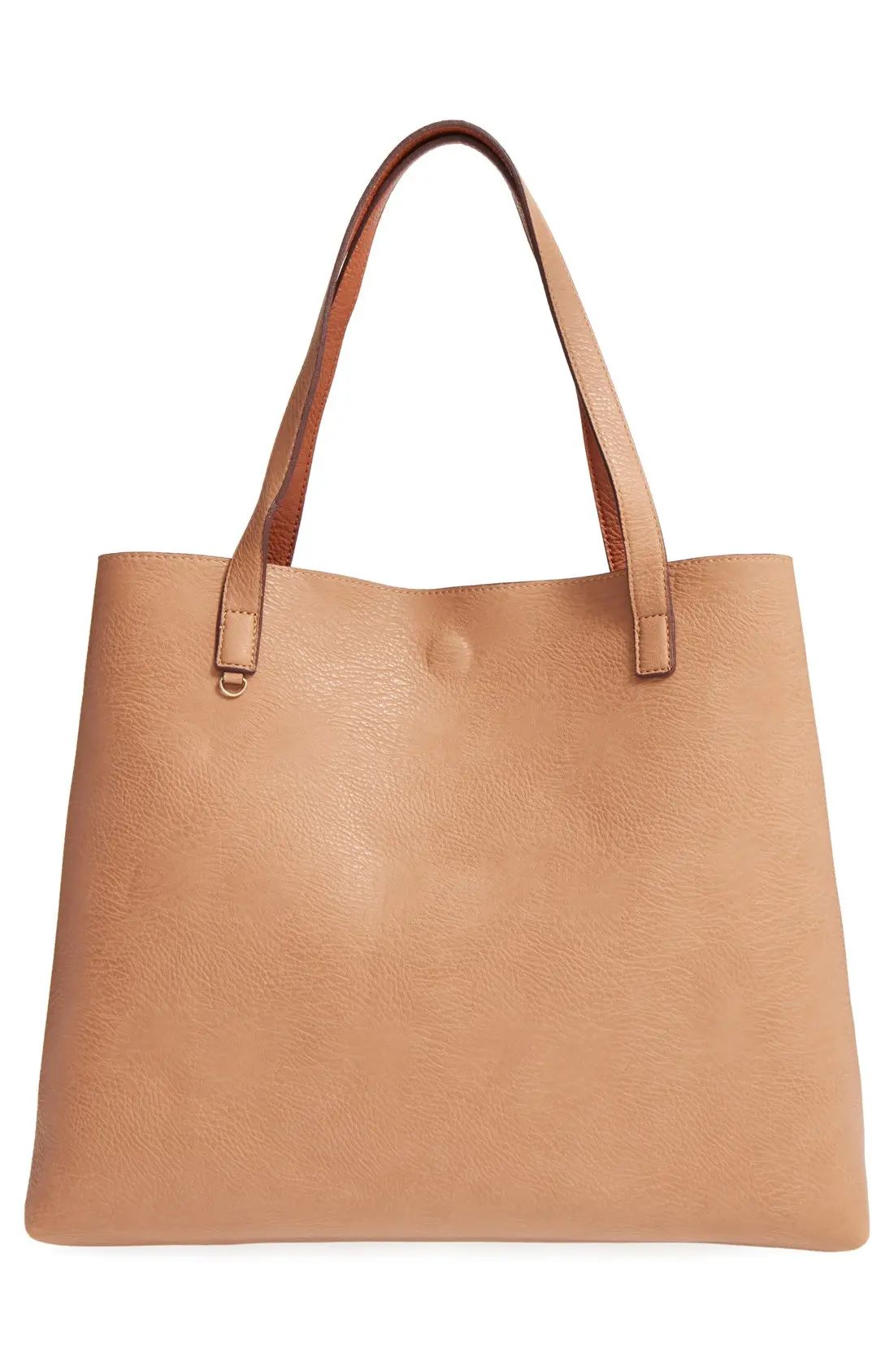 Street Level Reversible Faux Leather Tote & Wristlet | Nordstrom