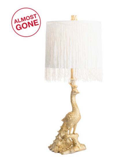 Peacock lamp is almost sold out! 
Gold lamp, peacock lamp, Anthropologie lamp, anthro dupe, table lamp. 

#LTKfindsunder50 #LTKhome #LTKsalealert