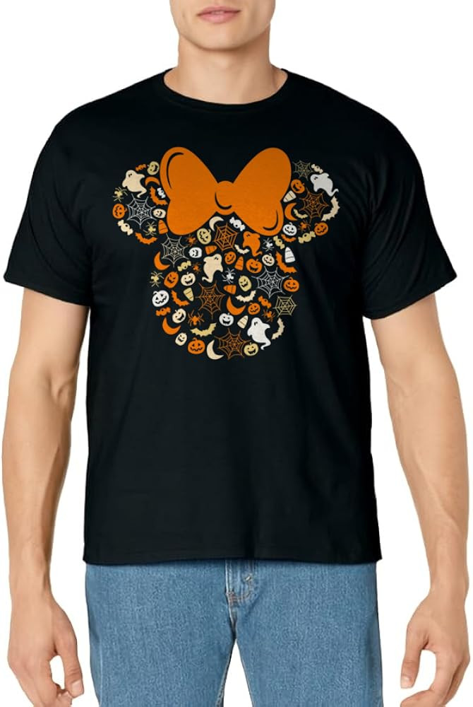 Disney Minnie Mouse Halloween Ghosts Pumpkins Spiders T-Shirt | Amazon (US)