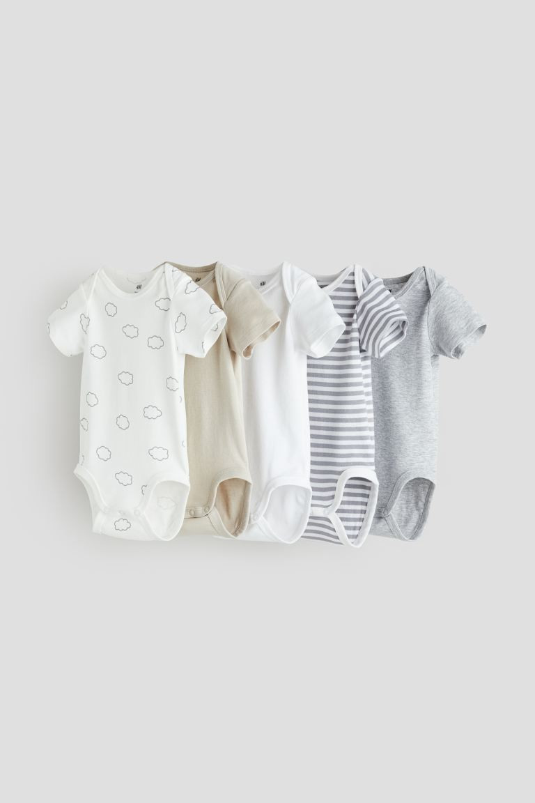 5-pack Cotton Bodysuits | H&M (US + CA)