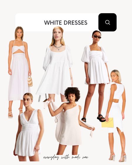 White dresses for Spring & Summer! 

#LTKunder100 #LTKSeasonal #LTKFind