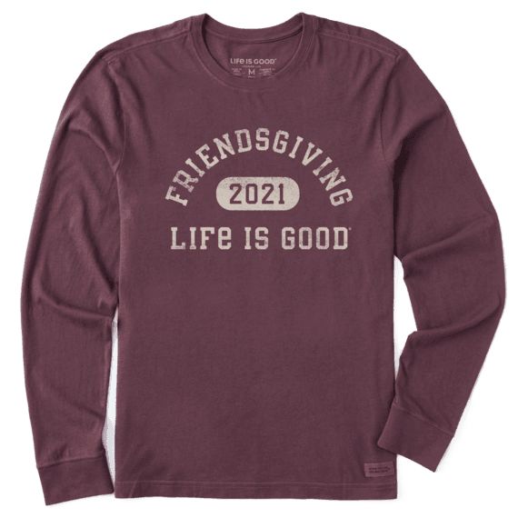 Men's Friendsgiving 2021 Long Sleeve Crusher Tee | Life is good