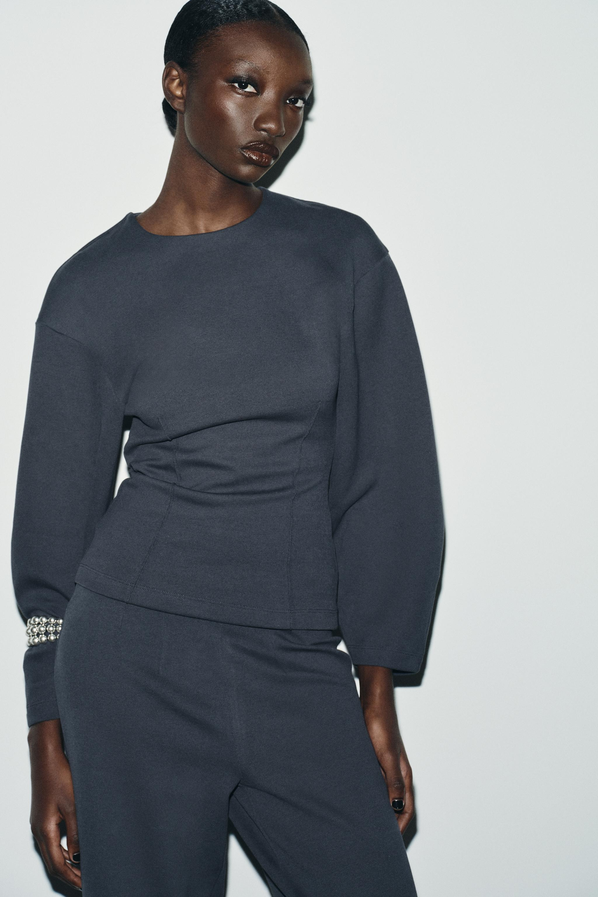 PLEATED INTERLOCK TOP | Zara US