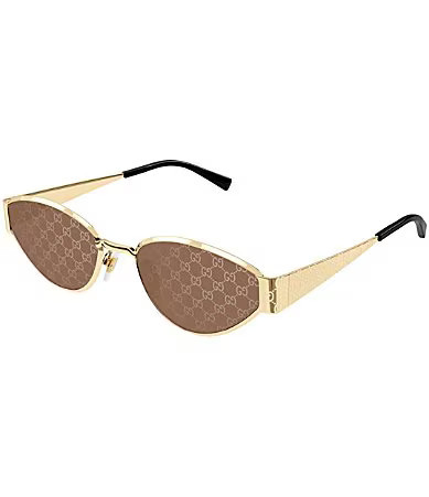 Gucci Women's GG1853S 55mm Oval Sunglasses - Gold | Dillard's