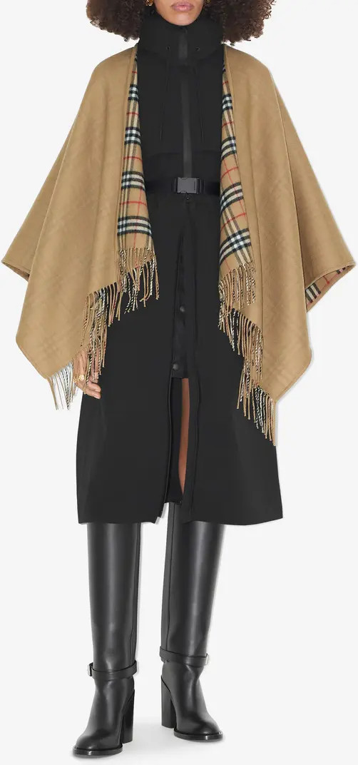 Vintage Check Wool Cape | Nordstrom