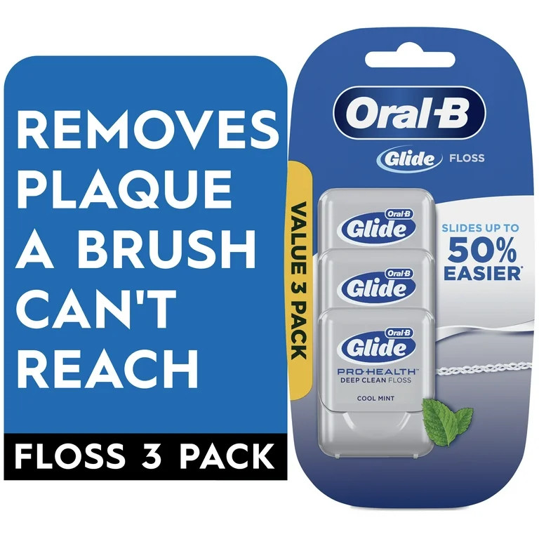 Oral-B Glide Pro Health Dental Floss, Cool Mint, 40 m, 3 Pack | Walmart (US)