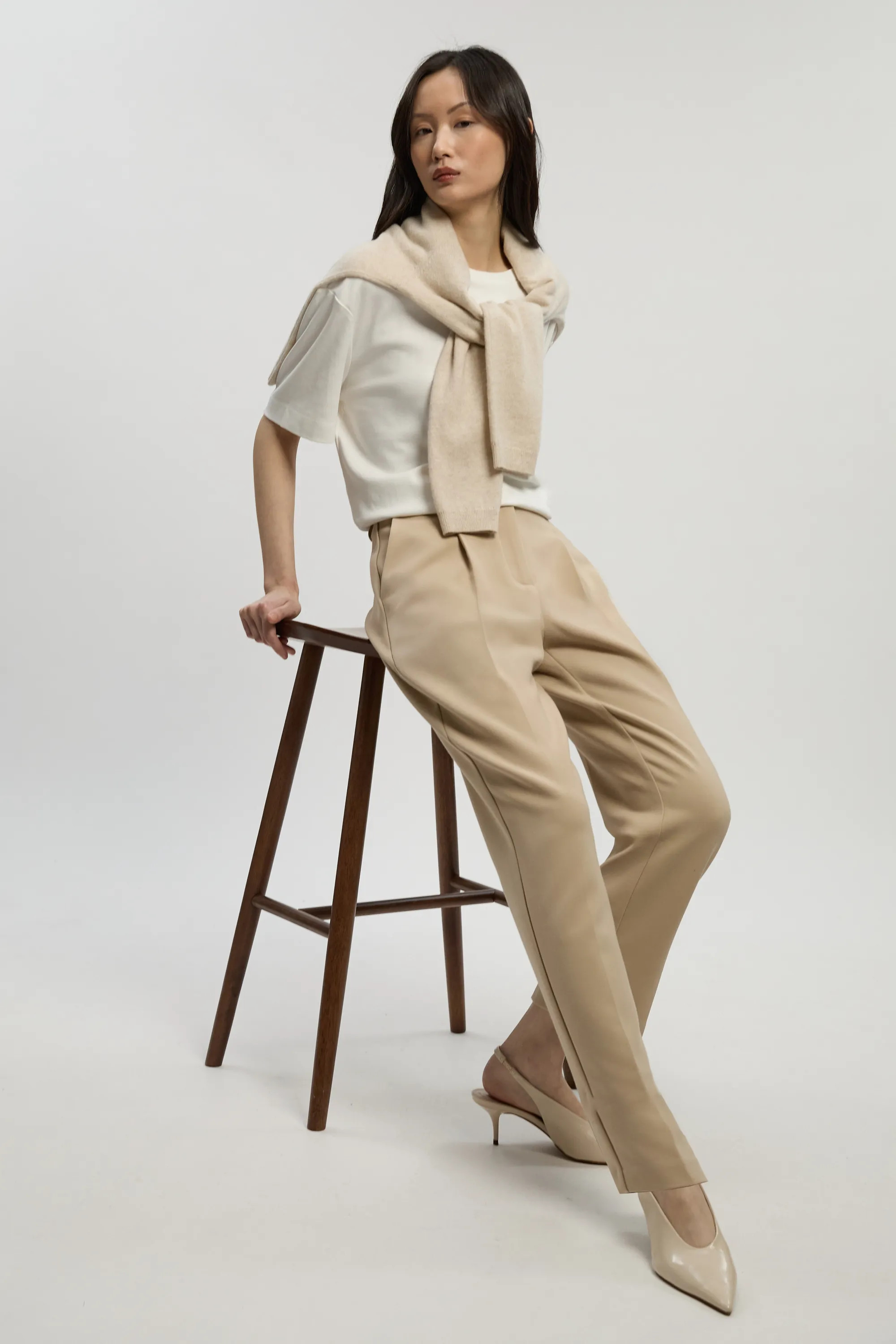 Compact Essential Slim Leg Tailored Trouser | Karen Millen