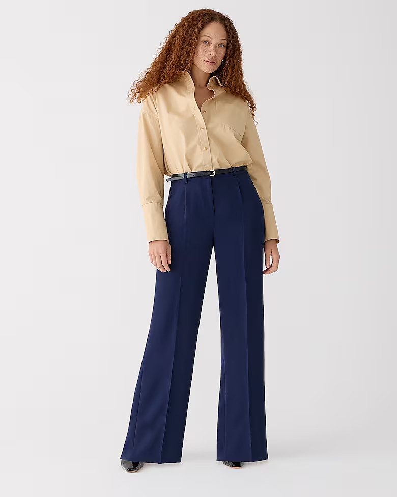 Wide-leg essential pant in city crepe | J. Crew US