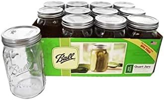 Ball Mason 32 oz Wide Mouth Jars with Lids and Bands, Set of 12 Jars. | Amazon (US)