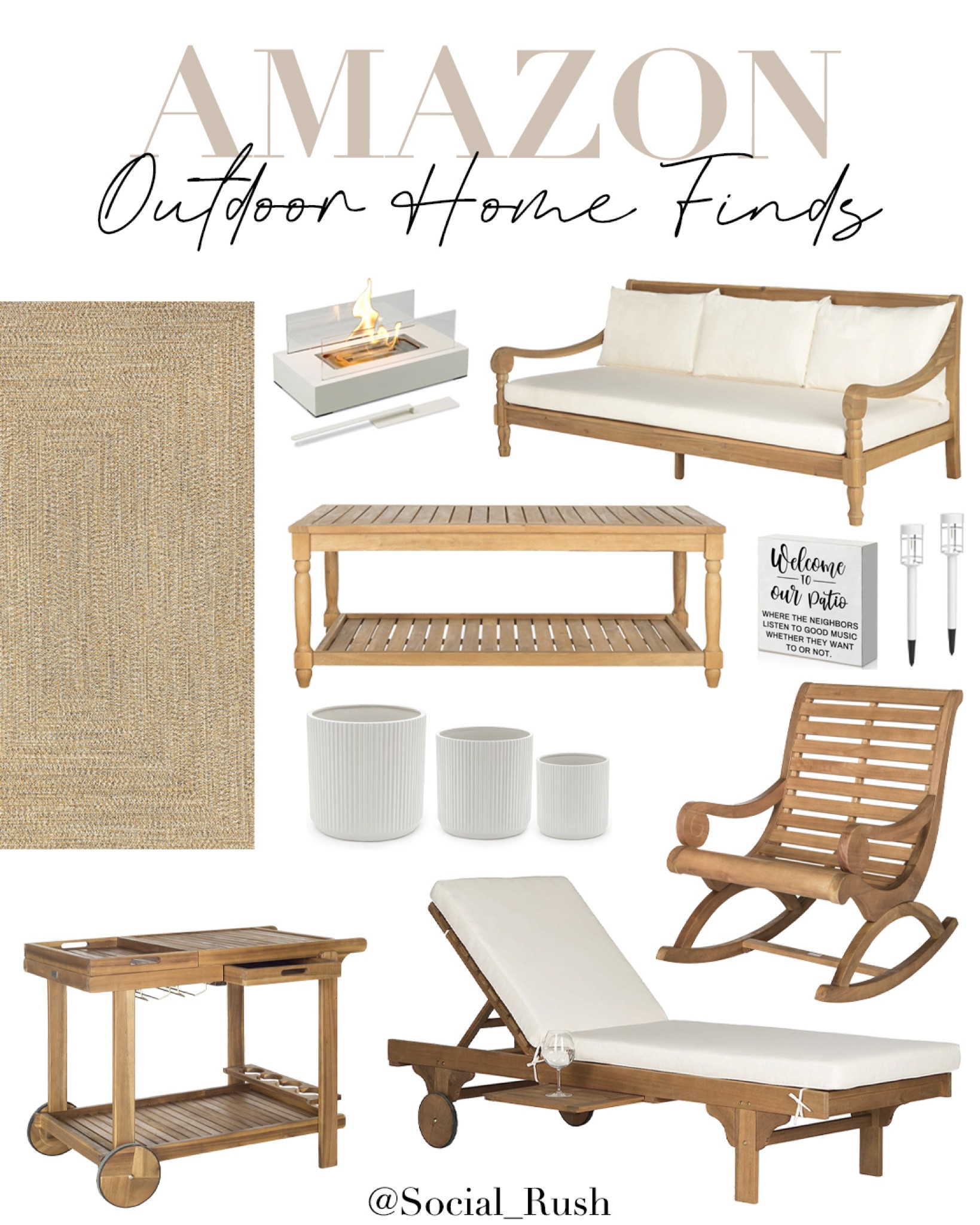 Amazon Outdoor Home Finds, Patio Home Finds, Solar Outdoor Lights, Outdoor Accent Rug, Outdoor Planters, Tabletop Fire Pit, Patio Sign, Outdoor Chaise Lounge Chair, Outdoor Wooden Rocking Chair, Outdoor Wood Coffee Table, Wood Cushioned Daybed, Patio Furniture #AmazonHome #Patio #Backyard

#LTKHome #LTKSeasonal