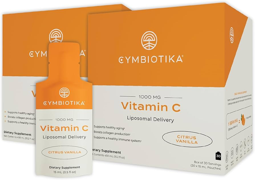 CYMBIOTIKA Vitamin C Individual Packets, Liposomal Delivery, Supplement for Immune Support, Colla... | Amazon (US)